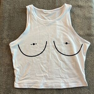 Nipple Piercing Crop Top
